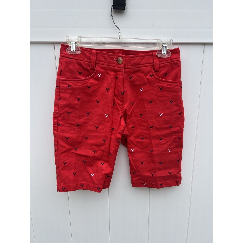 Callaway Womens Golf Shorts Size S/XS Casual Golf Outdoor Red